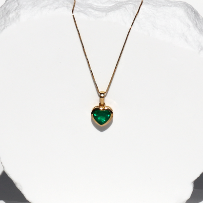 Heart Colombian Emerald Pendant – 1.17 ct | 18K Gold
