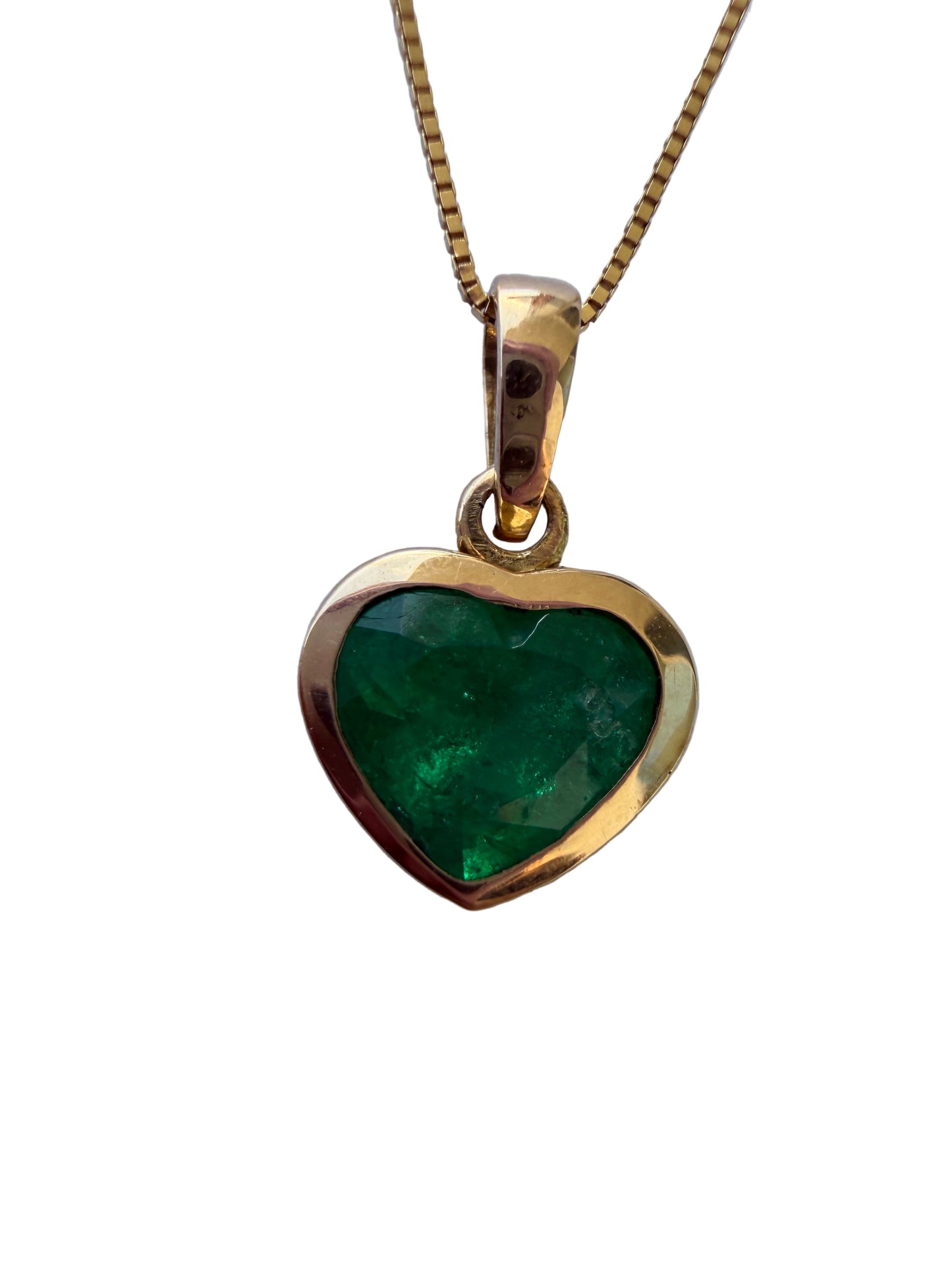 Heart Colombian Emerald Pendant – 1.17 ct | 18K Gold